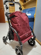 Deambulatore Pieghevole con Sedile Trasformabile in Carrello per la spesa 
