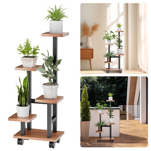 Scaffale per fiori legno 5 - scaffale,