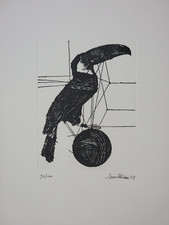 TRUBBIANI VALERIANO (1937) Incisione Acquaforte su carta Firmata a Matita 50x35