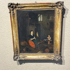 Antico dipinto scena d’