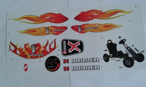 Planche autocollants kart - autocollants,