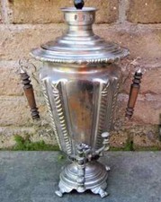 GRANDE SAMOVAR ANTICO RUSSO FABBRICA " FRATELLI PETROVI" FINE 800 ALTO 58 CM,
