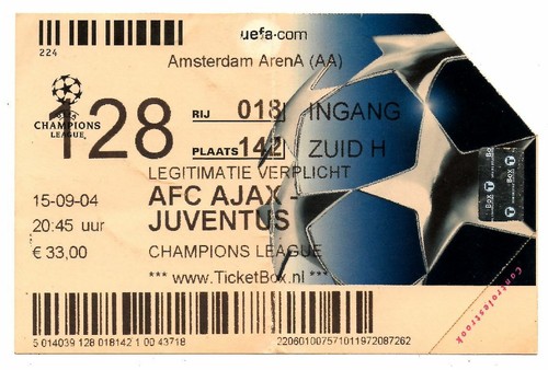 Biglietto ajax amsterdam - biglietto,