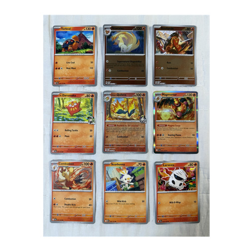 Lotto pokémon tipo fuoco - pokémon,