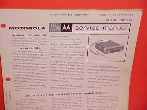 1965 motorola auto radio - motorola,