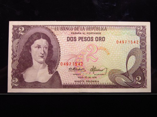 Colombia pesos oro 1972 unc - colombia,