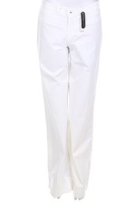 Vitamina Jeans taglio dritto jeans logo placca I 44 = D 38 bianco NUOVO