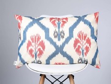 Copricuscino lombare ikat - ikat, blu