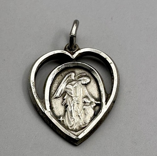 Ciondolo medaglia cuore - , angelo