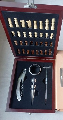 Vino scacchi set regalo - scacchi,