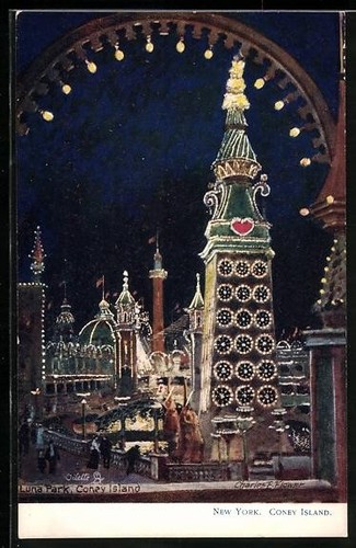 Cartolina artistica coney - cartolina,