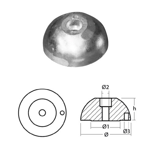 Anodo ogiva elica jprop - anodo,