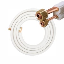 Kit tubo rame condizionatore 3 metri 1/4 + 3/8 cartellato Ø 1 mm Isoclima