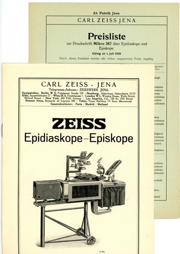 Carl zeiss jena - jena, depliant