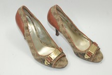 Scarpe donna Guess taglia 6 Europa 36,5 beige lino pelle S9175