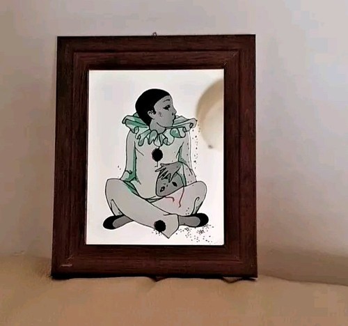 Quadro specchio mirror pierrot - quadro,