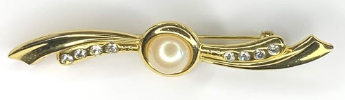 Spilla set diamanti perle - e,