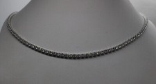COLLANA TENNIS ARGENTO ZIRCONI BIANCHI RODIATA  mm 2 cm 44-47 EXPLOIT