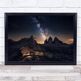 Notte dolomiti montagna stelle - notte,