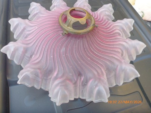 Vintage french glass frilly - glass,