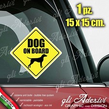 Adesivo Stickers Auto Moto Camper DOG ON BOARD segnale a bordo