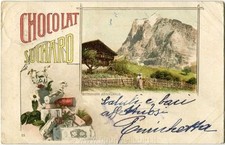 1902 Ghiffa - Chocolat Suchard, Panorama casa in montagna monti - FP COL VG