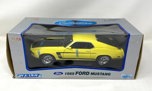 Welly 1969 giallo ford - ford, mustang