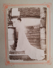 ANTICO ALBUM FOTOGRAFICO FOTO MATRIMONIO SPOSA MODA ABITO EPOCA