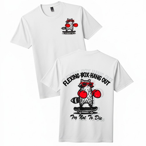 Maglietta boxe raccoon - maglietta,