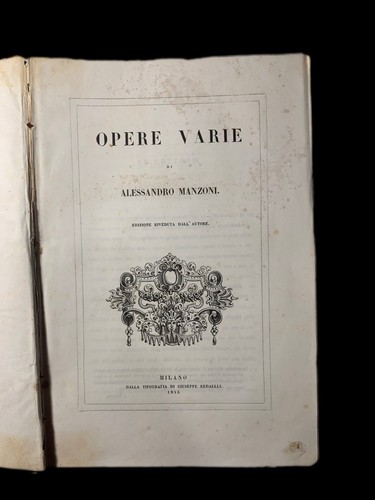 Manzoni opere varie milano - manzoni,