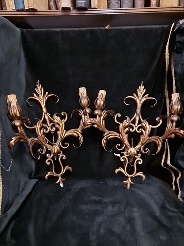 Coppia appliques metallo - di, in