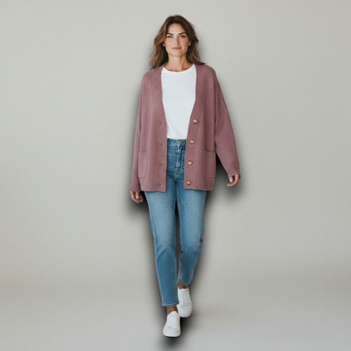 Cardigan neve viola - da,