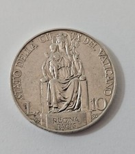 Vaticano Papa Pio XI moneta 10 lire 1930 argento 