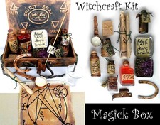 Scatola incantesimi kit stregoneria rituale magia wicca pagan strega maledizione