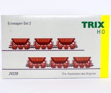 TRIX RARO SET 6 pz IN METALLO CARRI TRAMOGGIA CON CARICO TIPO Mas SJ art 24238
