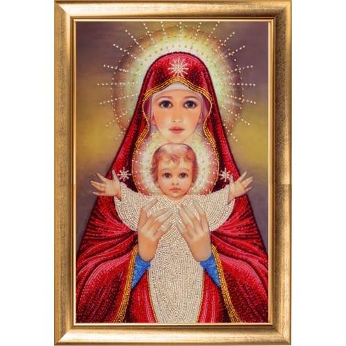 Kit ricamo perline madonna - kit, e