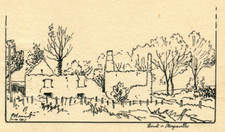 Strada di disegno a inchiostro