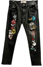 Spark Jeans Premium Denim Collezione Studio Nero Elasticizzato Slim Dritto 36x32