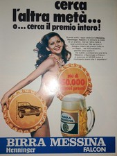 Birra Messina - CLIPPING Pubblicità cm 33x25 ca - anno 1973 - e1182