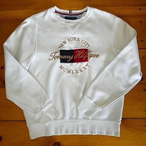 Felpa girocollo ricamata - , tommy
