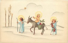 c1950 cartolina natalizia