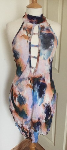 Top blu multistampa