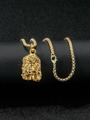 Collana volto gesù cristo - collana, di