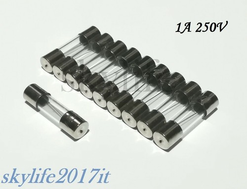 10pz fusibili 250v vetro - 10pz,