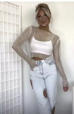 ZARA 2023 maglia strass bianco