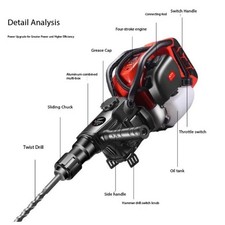 Martello demolitore per calcestruzzo escavatore per albero a benzina a due tempi