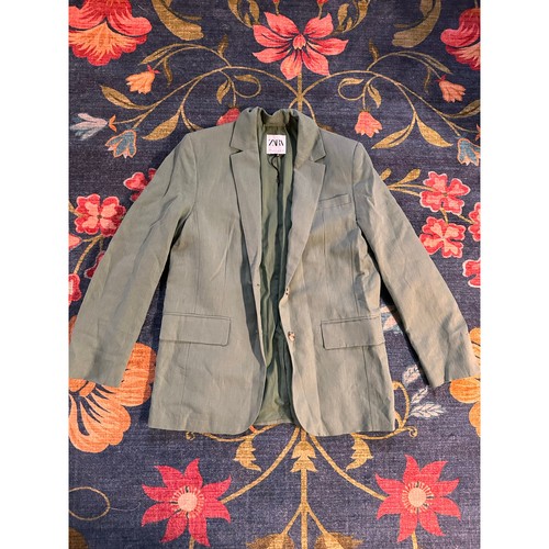 New zara green blazer - green, size