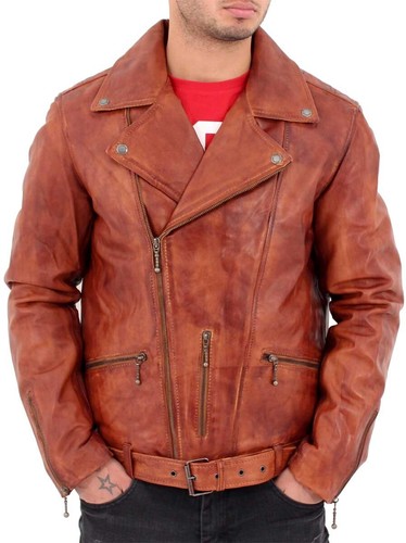 Giacca biker pelle timber - in,
