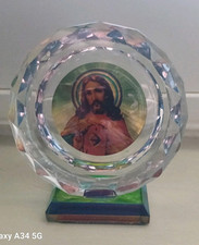 Vintage Jesus Christ Cut Glass