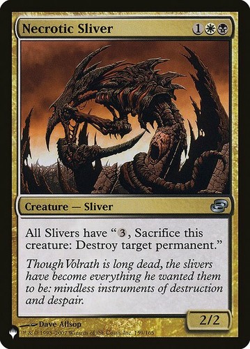 Mtg necrotic sliver exc - sliver,